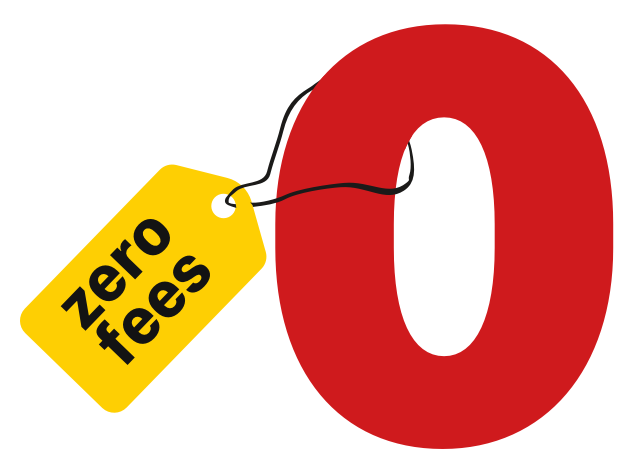 Zero fees